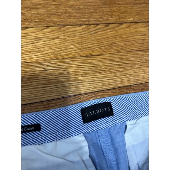 Talbots Womens Relaxed Fit Chino Pants Plus Sz 8p Petite Blue 100% Cotton - Picture 4 of 6